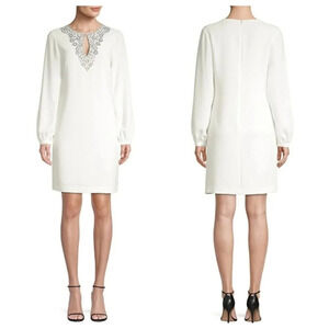 Trina Turk TANGLE FRONT KEYHOLE PUFF SLEEVE DRESS Sz 14